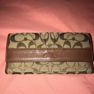 Coach tri fold wallet